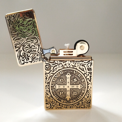 Zorro ZL8 Constantine Brass Lighter - Ultra-Thin Case & Heavy Duty