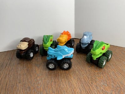 SPARK CREATE IMAGINE DINO MONSTER TRUCK LOT SET OF 6 3  EUC