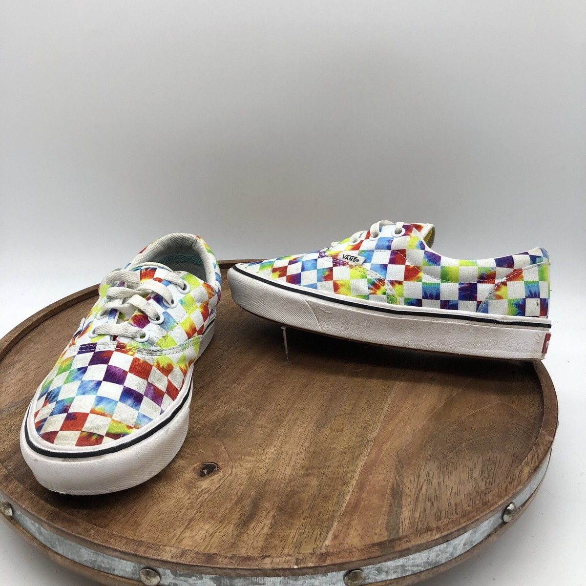 VANS Comfycush Era Tie Dye Checkerboard Multi Canvas Womens  display picture 1