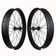 24er Carbon Clincher Wheelset Snow Small Sand Fat Bike Tubeless Wheels 80X25mm