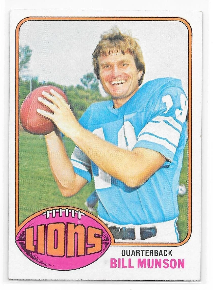1976 Topps Football #404 Bill Munson Detroit Lions (EX or better)