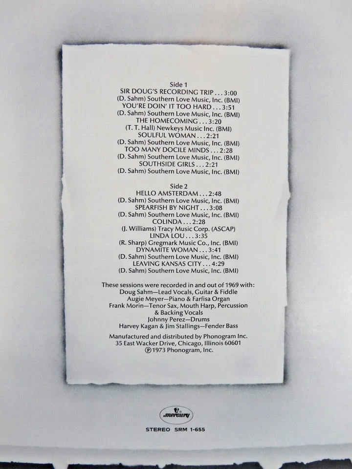 Doug Sahm With Sir Douglas Quintet - Rough Edges LP - Image 3 of 4