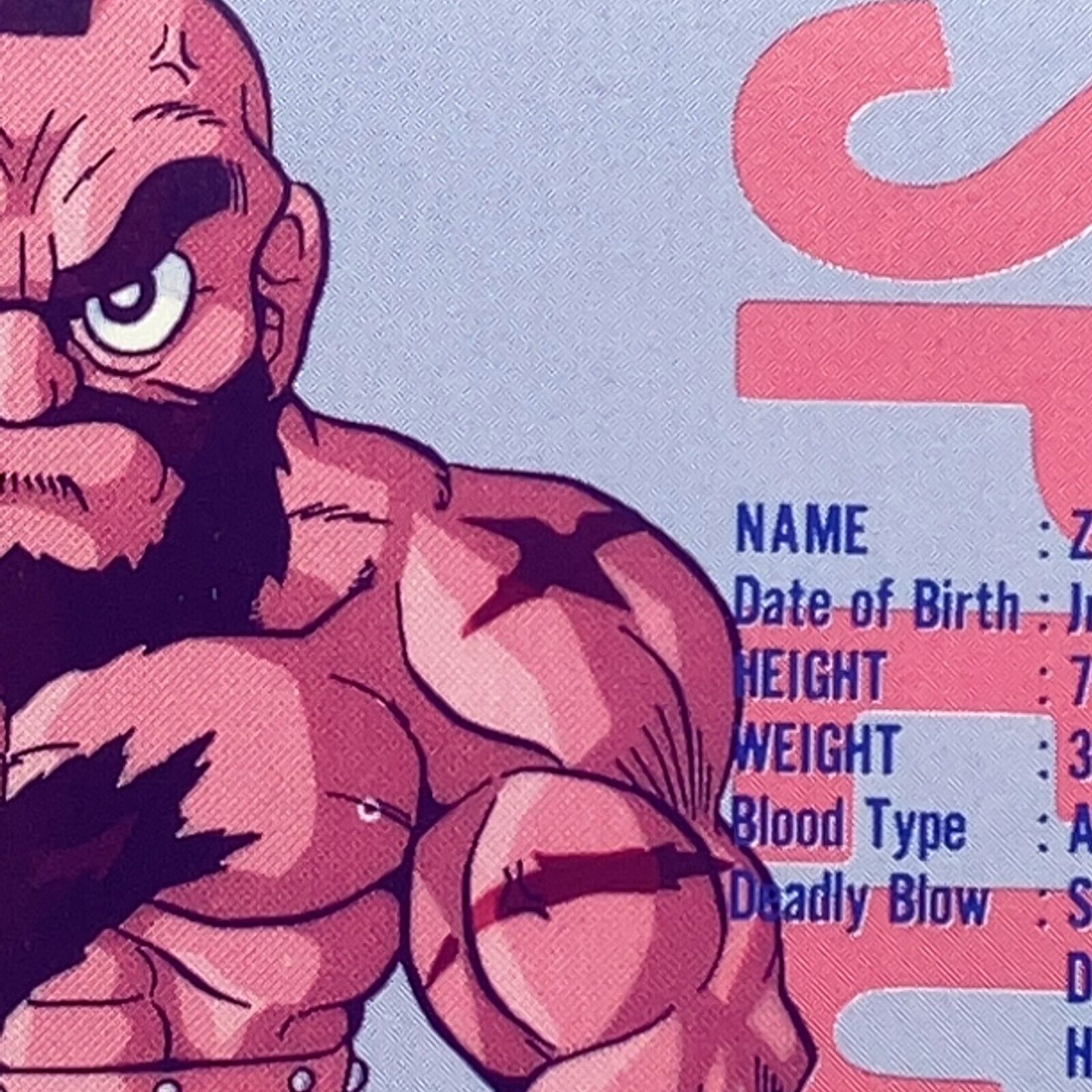 Zangief TCG Card Street Fighter 2 Super Famicom Video Game Japanese Bandai  JP 5