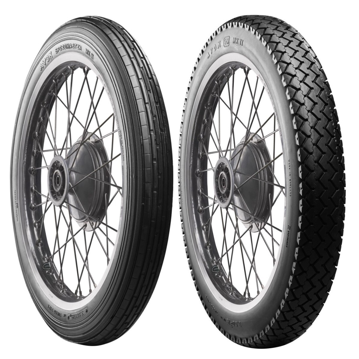 Motorcycle Tyres AVON 3.25-19 Speedmaster Mk2 & 4.00-18 Safety  