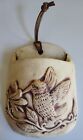 Vintage Earth'n Works Handcrafted Stoneware Hummingbird Wall Pocket Accent Piece