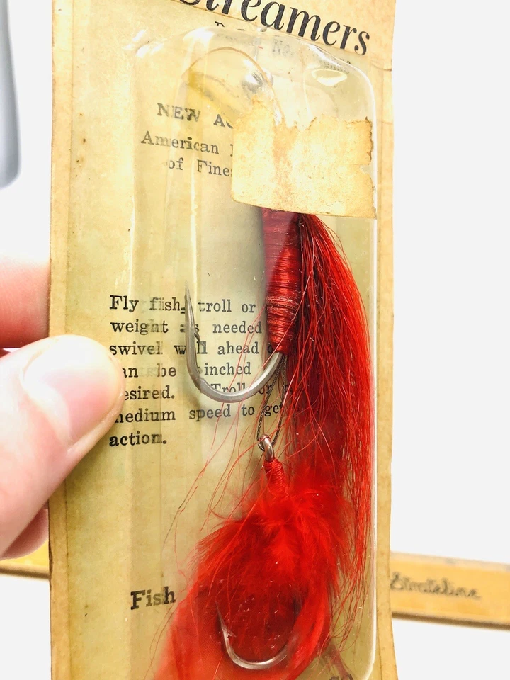 Señuelo de pesca vintage sellado Stanley Streamers Unionville Michigan Lievense KP21 Foto 3 de 4