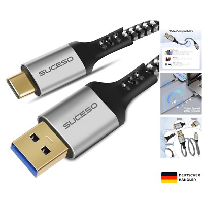 USB-C auf USB 3.1 Gen2 Kabel 0.5M USB A auf C 10Gbps Datenübertragung 3A/60W ...