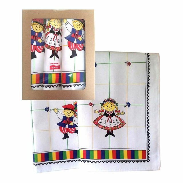 Set of 3 Polish Folk Art Kitchen Towels eBay