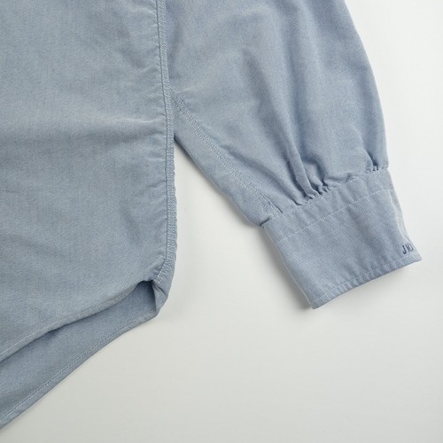 Huntington Chambray Shirt Mens 15.5 Long Sleeve Button Down Made in USA Blue - Picture 3 of 10