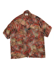 No Brand Vintage Short Sleeve Multicolored Shirt Size XL