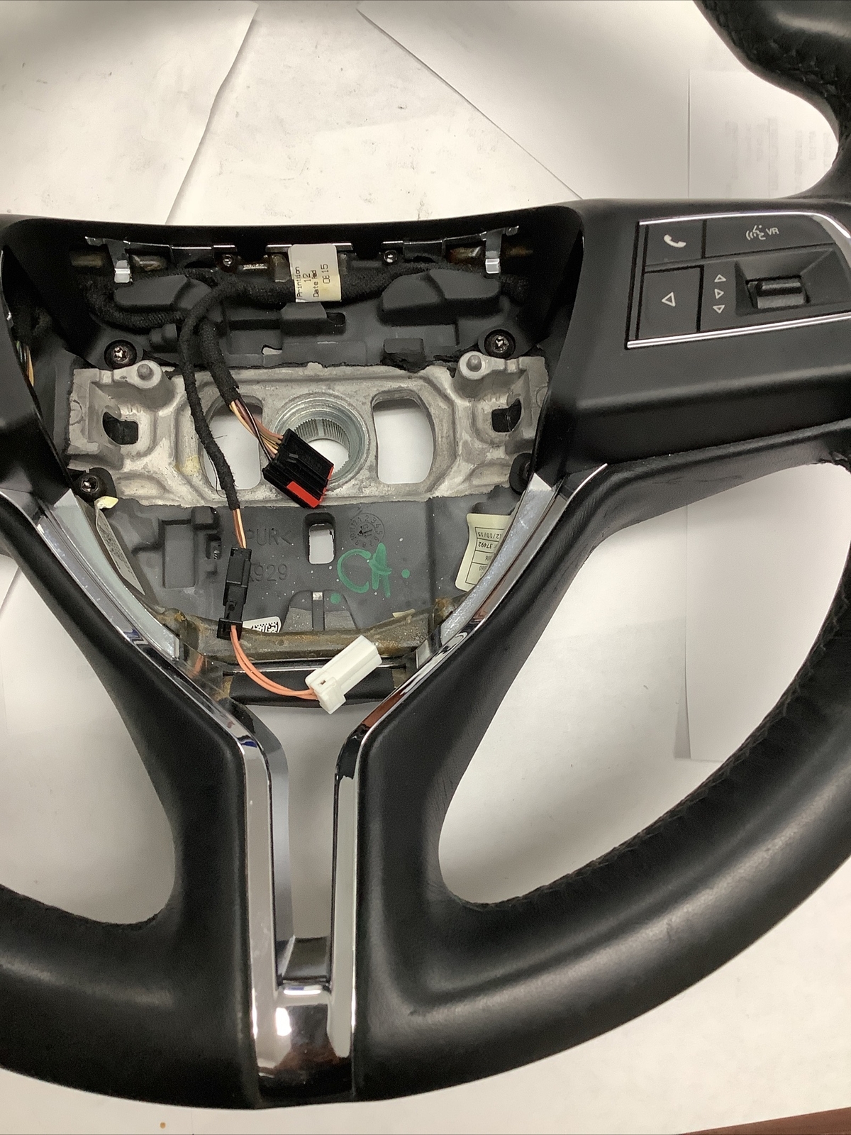 2016 Maserati Ghibli M157 OEM Black Leather Steering Wheel 06700445060 14-17