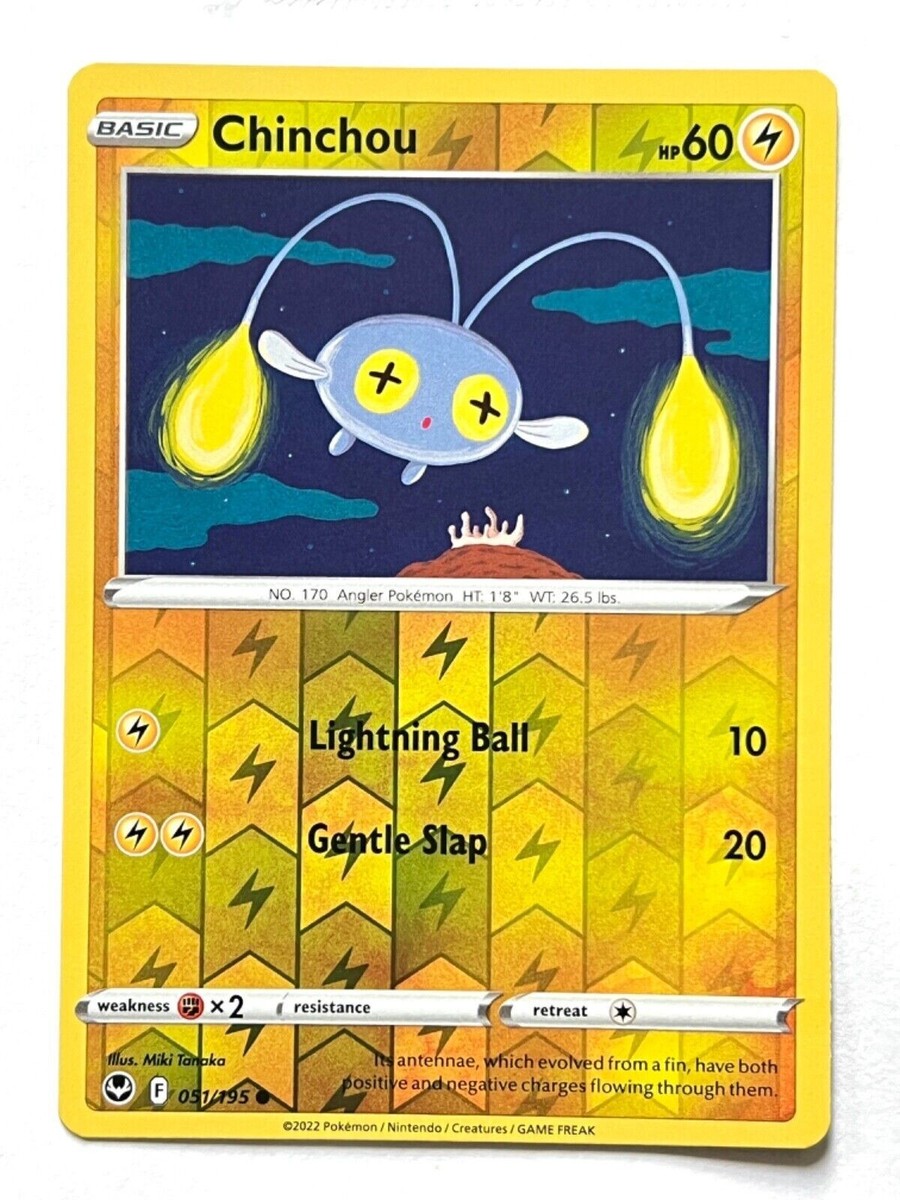 Chinchou 051/195 - REVERSE HOLO - Silver Tempest - Pokemon - NM/M