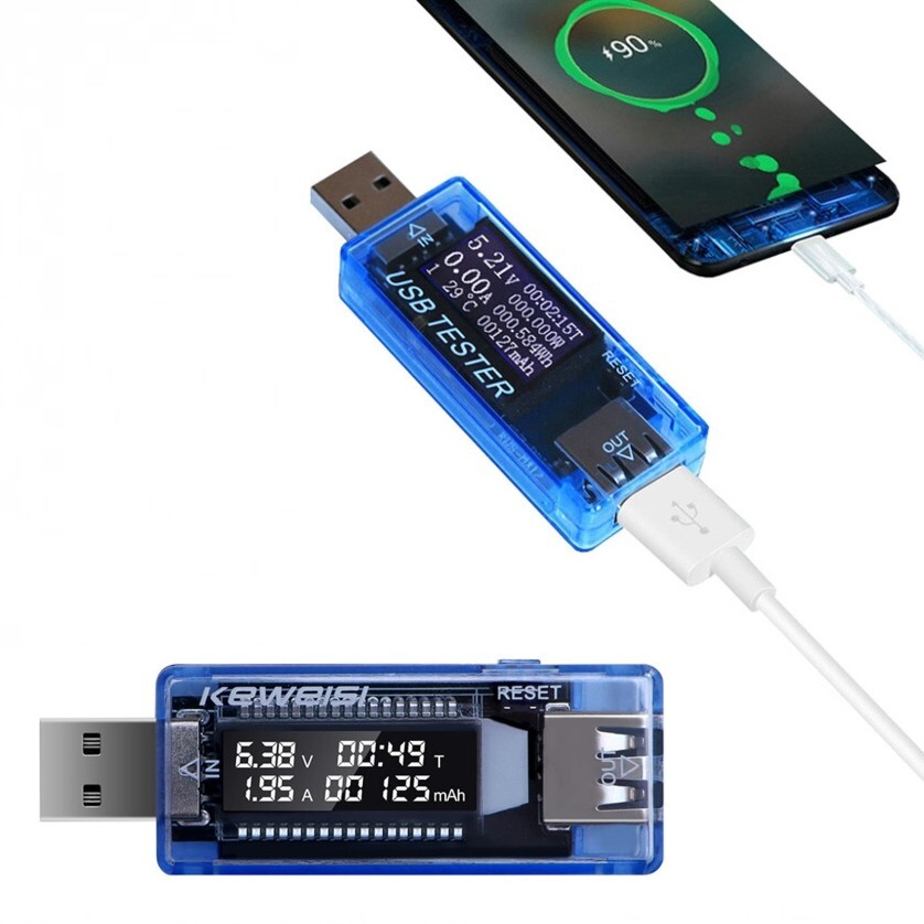 Tester USB Voltmetro E Amperometro - Misuratore Digitale Tensione E Corrente Per USB E Type-C - Foto 6