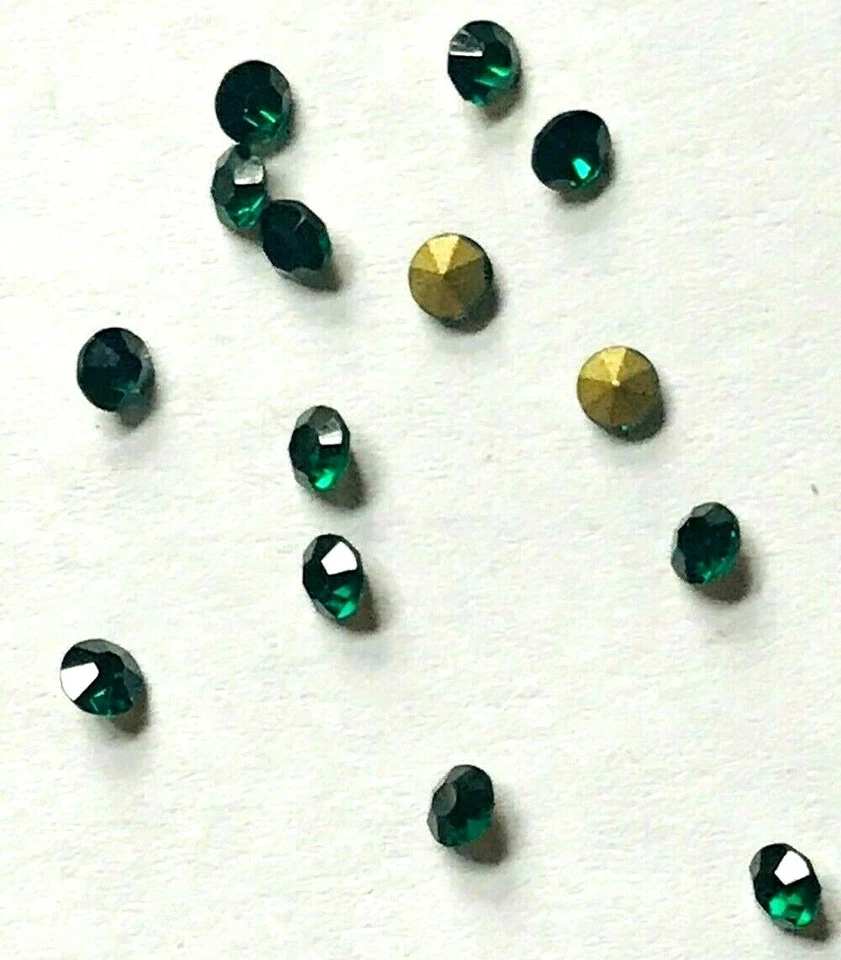 14 pcs Emerald Green Lionel Classification Lamp Jewel Rhinestone Marker Lantern - Image 3 of 4