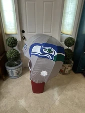 👀🔥HTF•NOS Seattle Seahawks Helmet Umbrella SPORTS-BRELLA  1980s👀🔥