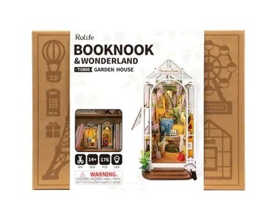 Rolife Book Nook Garden House TGB06 Robotime DIY Miniature Puzzle Kit LED NEW