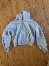 The Children's Place Girls Pink Full Zip Hooded Sweatshirt Size M 7/8 Blue 119