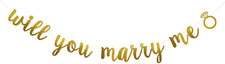 Will You Marry Me Banner, Pre-Strung,No Assembly Required,Bachelorette/Engagemen