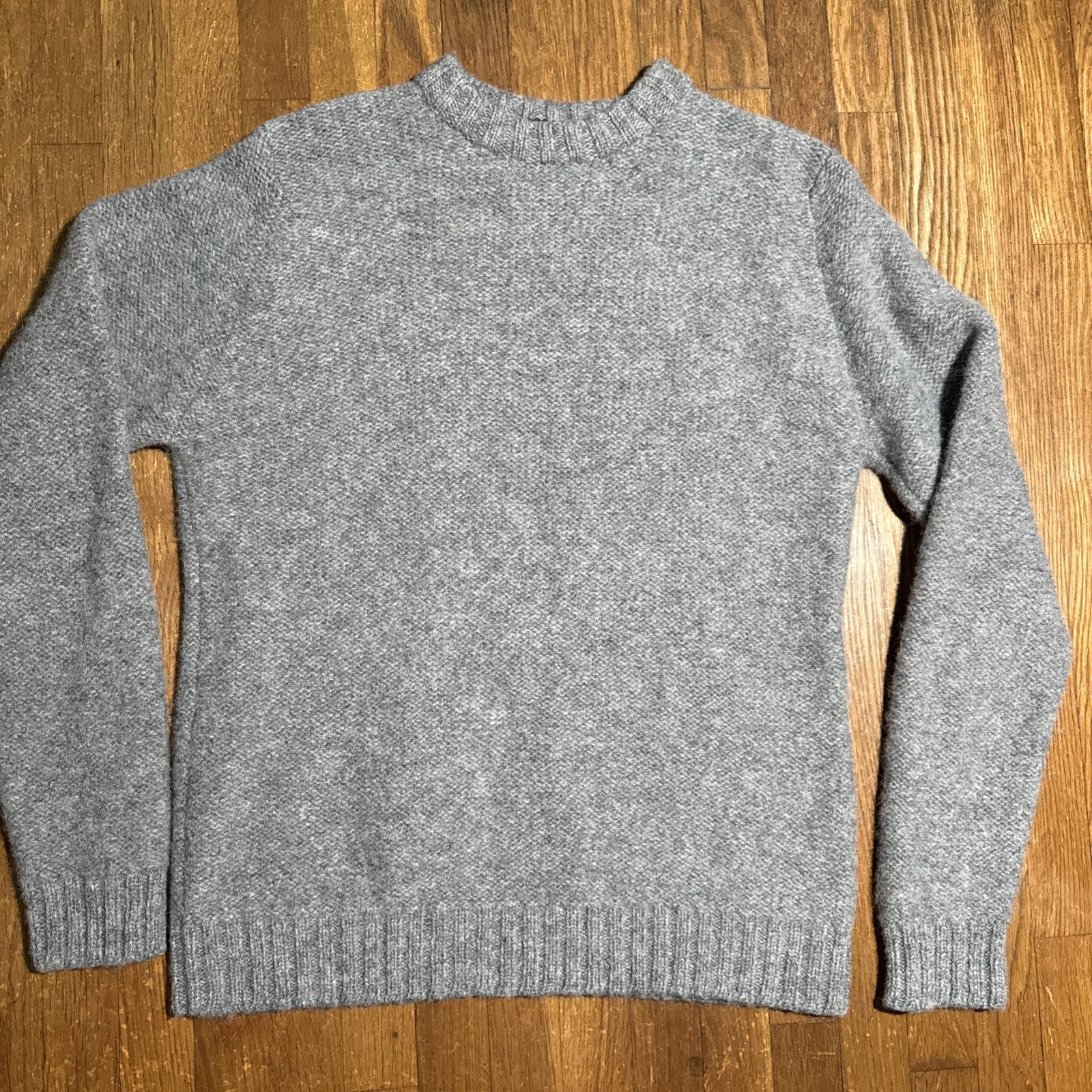 Men`s Basic Elements 100% Shetland Gray Heavy Woo… - image 1