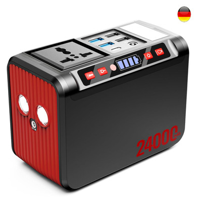 80W Powerbank mit 230V AC Steckdose LED Taschenlampe Kleiner Generator