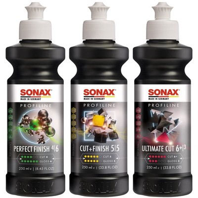 Sonax Profiline Auto Politur SET 3-tlg. Ultimate Cut, Cut+Finish Perfect Finish