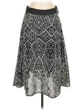 Banana Republic Women Silver Casual Skirt 8