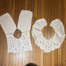 2 Vintage Cotton Collars Child/Adult