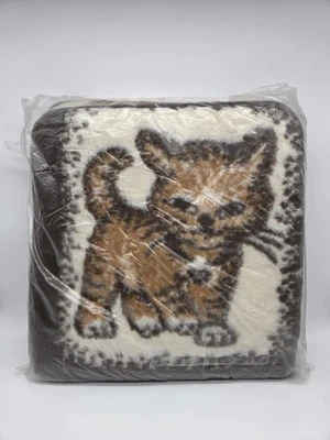 2x Vintage Kissen Katze 40cm x 40cm Schafschurwolle Neu In Originalverpackung - Bild 1 von 4