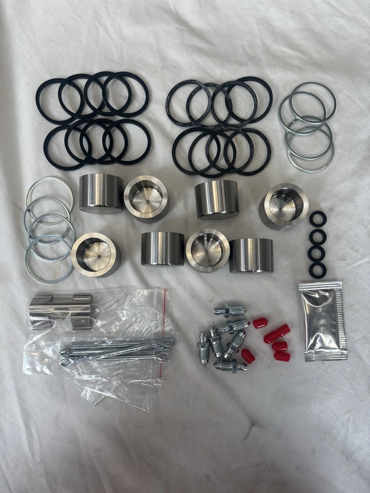 Pistones de acero inoxidable X8, sellos, cuñas para adaptarse a pinzas de olla Austin Ambassador4 V - Imagen 2 de 4