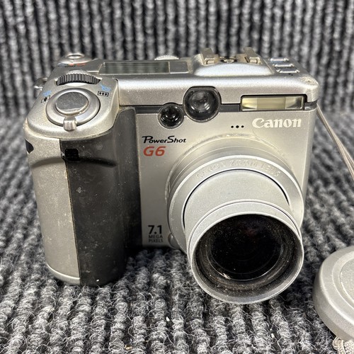 Canon PowerShot G6 Compact Digital Camera ONLY NO BATTERY/CHARGER TESTED WORKING - Picture 2 of 8