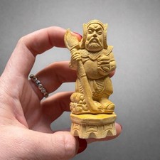 Vintage Asian Warrior Figurine Statue Carved Resin/Stone Miniature 