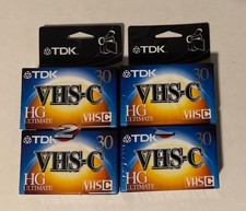 TDK - VHS-C HG Ultimate 30 Camcorder Videotape 2 Packages of 2 - New