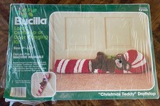 Bucilla Christmas Teddy Latch Draftstop Door Hanging Kit Sealed Craft Rug Hook