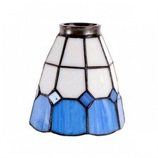 konischer buntglas-lampenschirm schwarz verl&ouml;tet buntglas-lampenschirm
