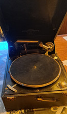 Columbia 202 portable Gramophone 1930's viva tonal Grafonola 78 tours