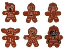 Disney Pins Star Wars Gingerbread Men Collection Trading Park 6 Pin Set New