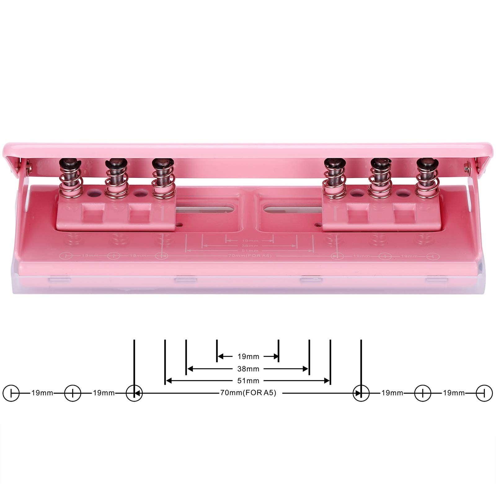 Adjustable 6 Hole Punch: Metal Six Hole Puncher for Planners and 6-Ring Binde...