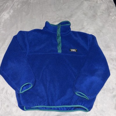 Vintage 90 s LLBean Snap 1/4 Fleece Jacket Synchilla Rare Boxy Woman s Large USA