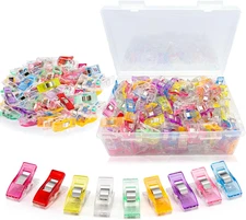 Quilting Clips and Sewing Fabric Clips,  200 Pcs Plastic Embroidery Clips wit...