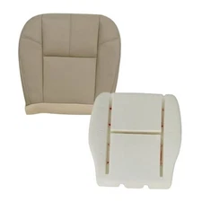 Driver Side Bottom Replacement Seat Cover #333 Light & Foam Cushion Tan