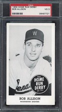 1959 Home Run Derby Bob Allison. PSA 3 VG. RARE AND TOUGH. (TX7721).