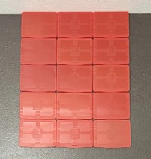 Nintendo Switch Game Holder Official 4 Cartridge Game Case Red Genuine LOT OF 15