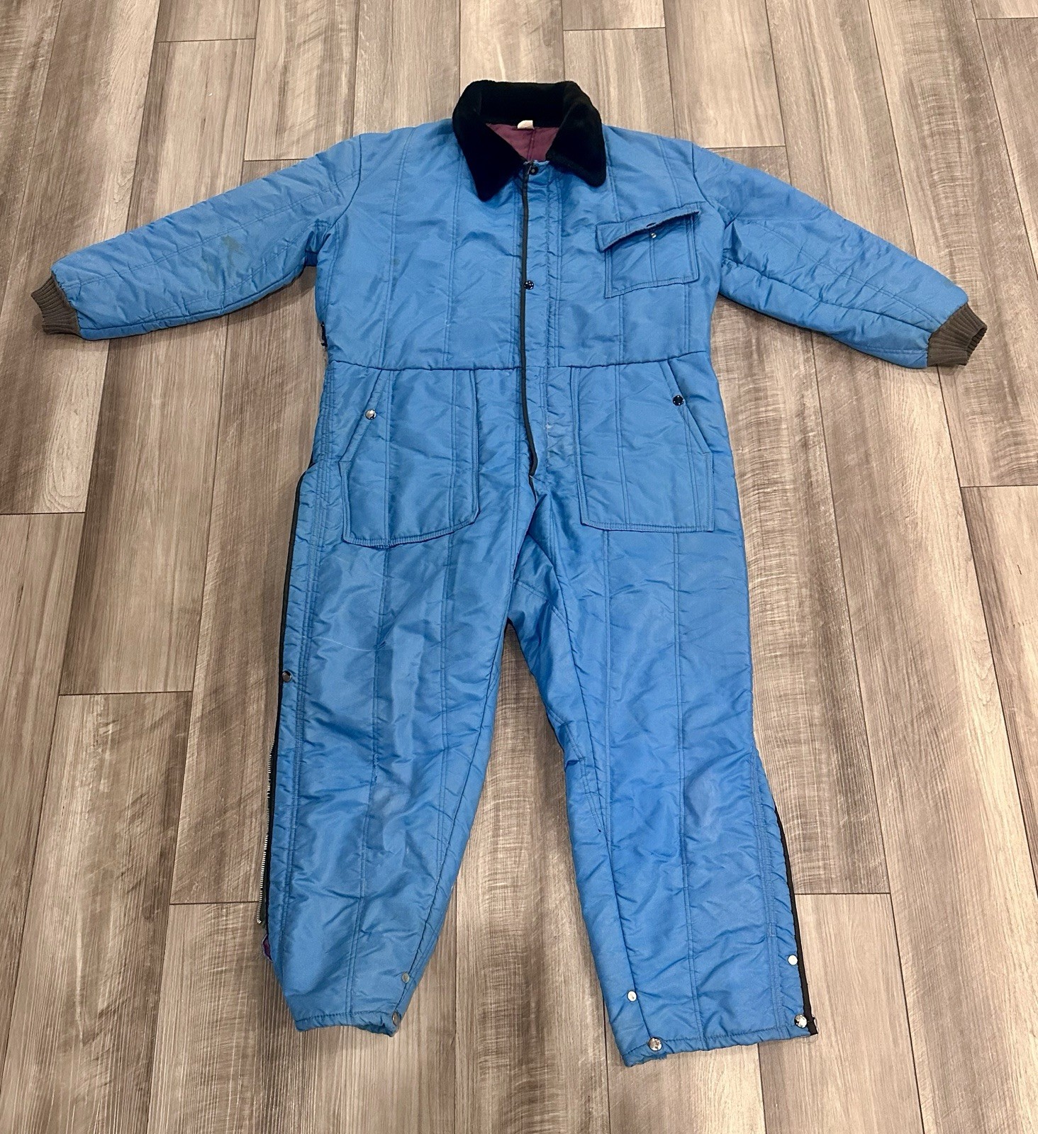 Traje de Nieve Cuello Terciopelo De Colección Una Pieza Moto de Nieve Invierno Talla M/L EE. UU. *Leer