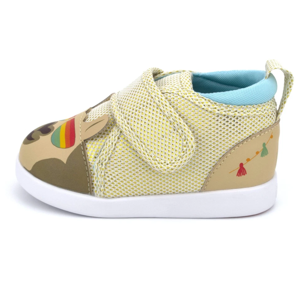 Zapatos para niños pequeños ikiki Cool Llama Squeaky versión 2 | Dorado brillante Foto 2 de 4