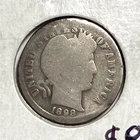 1898 Barber Dime 10C 90% Silver AG Details Philadelphia Mint