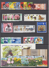 JERSEY 1995 COMPLETE YEAR SET WITH THE STAMPS MINT MNH