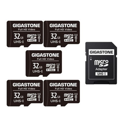 GIGASTONE 32GB Micro SD Card 5-Pack, Full HD Video, Surveillance Security Cam...