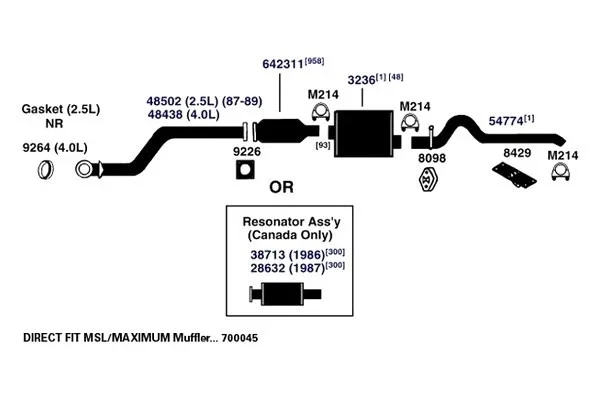 For Jeep Cherokee 1987-1990 AP Exhaust Exhaust Pipe Connector - Image 4 of 4