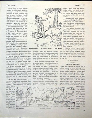 Antique Print Story Illustration Courtesy Punch Morrow Westering Sun 1944 20th
