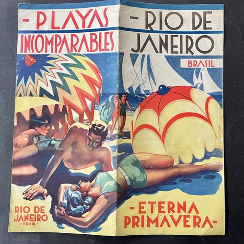 Art Deco Rio De Janeiro Travel Folder 1940